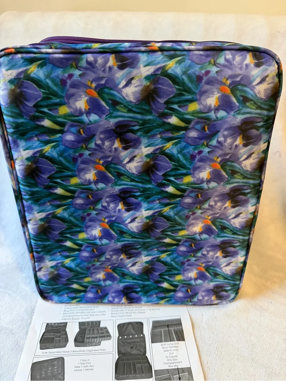 Purple Floral Jewelry Organizer Case: Joy Mangano